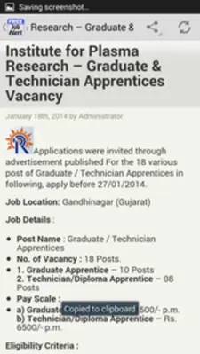 Free Job Alert android App screenshot 3